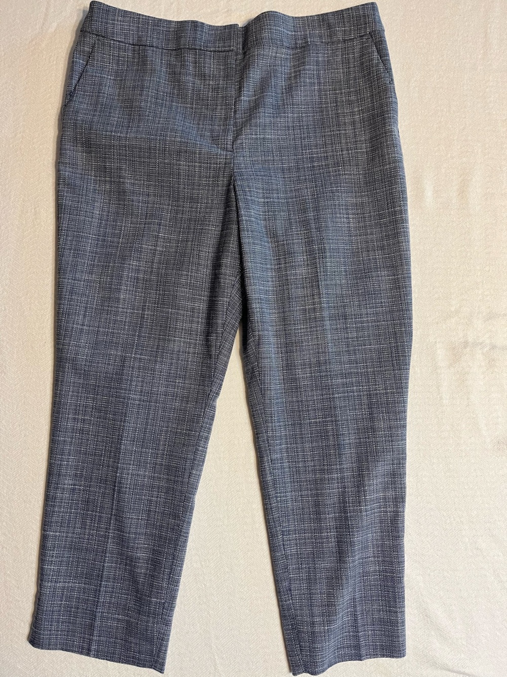Talbots Slim Straight Blue-Gray Patterned Jeans